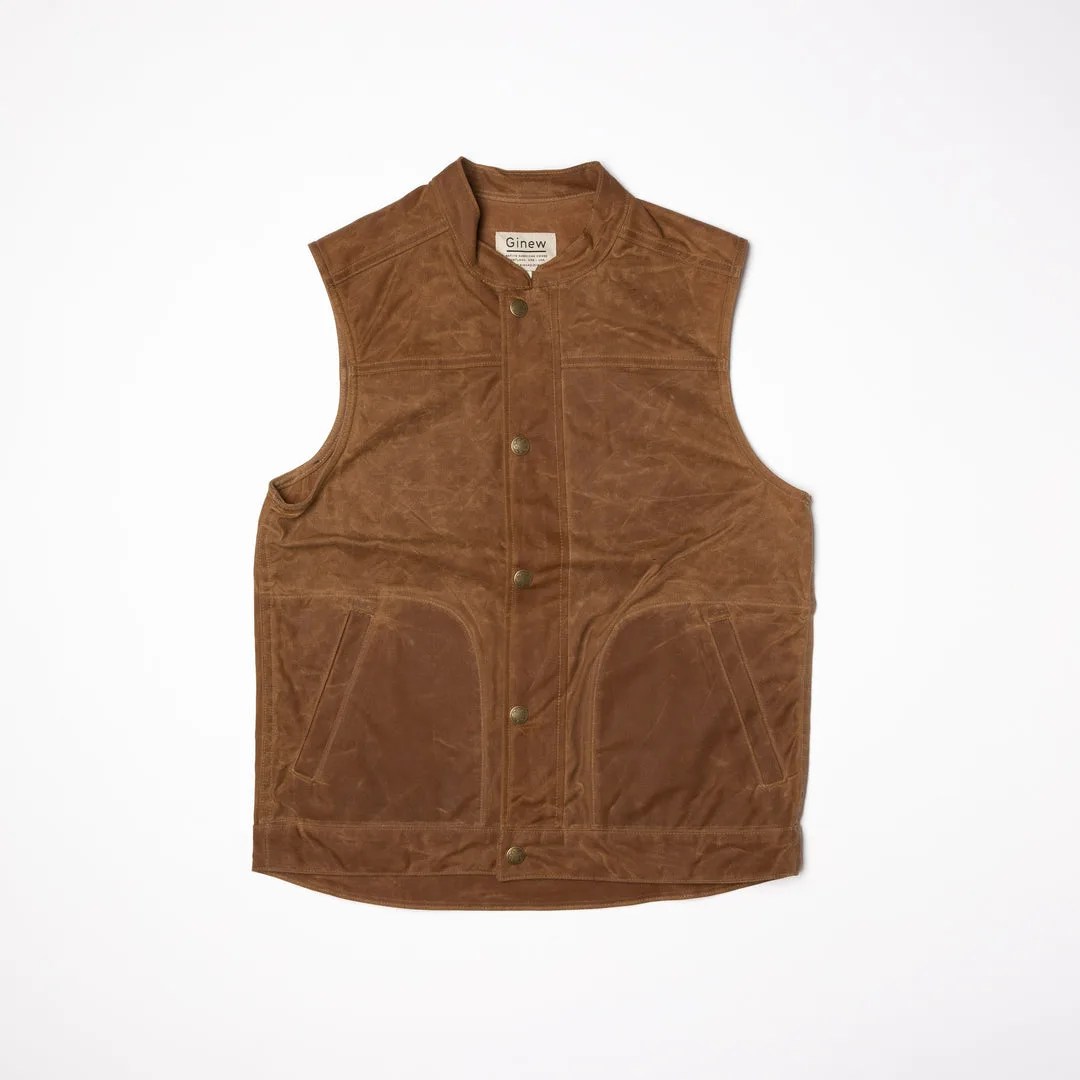 wax vest brown