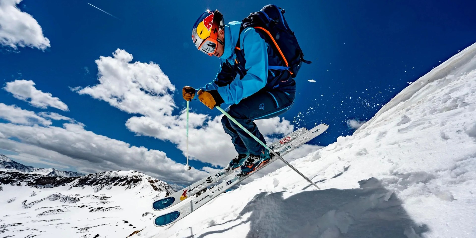 a man skiing