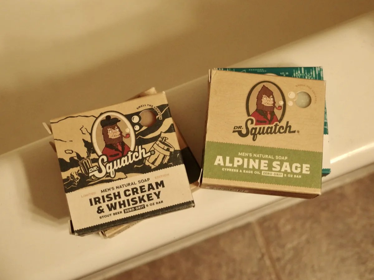 two packages of dr squatch soap