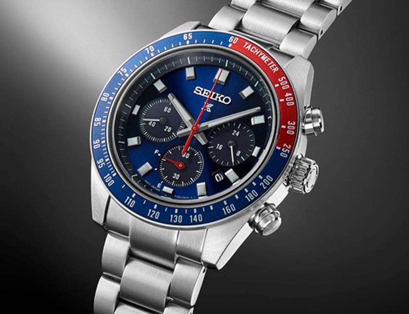 seiko prospex solar speedtimer watch