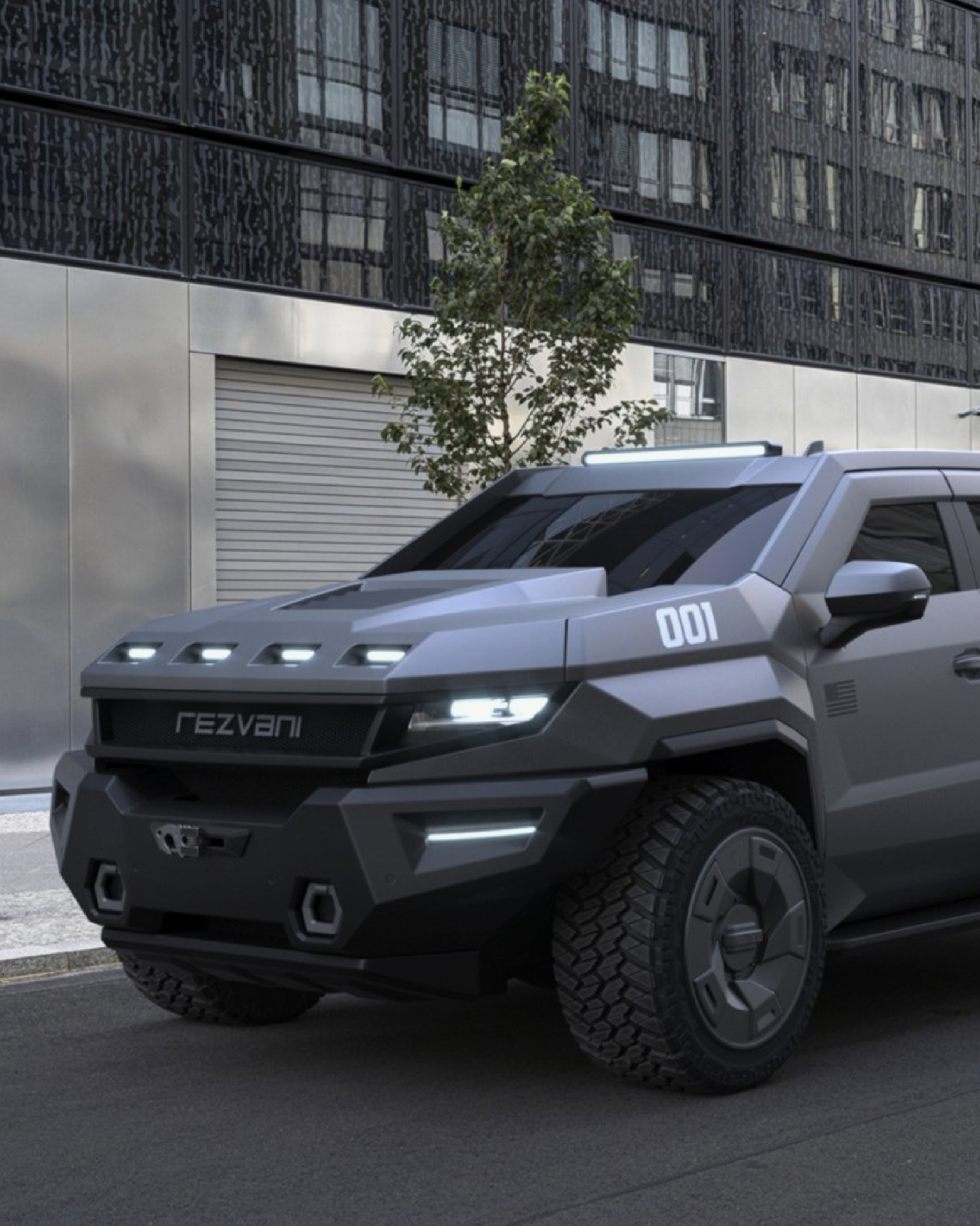 rezvani vengeance vehicle in slate grey