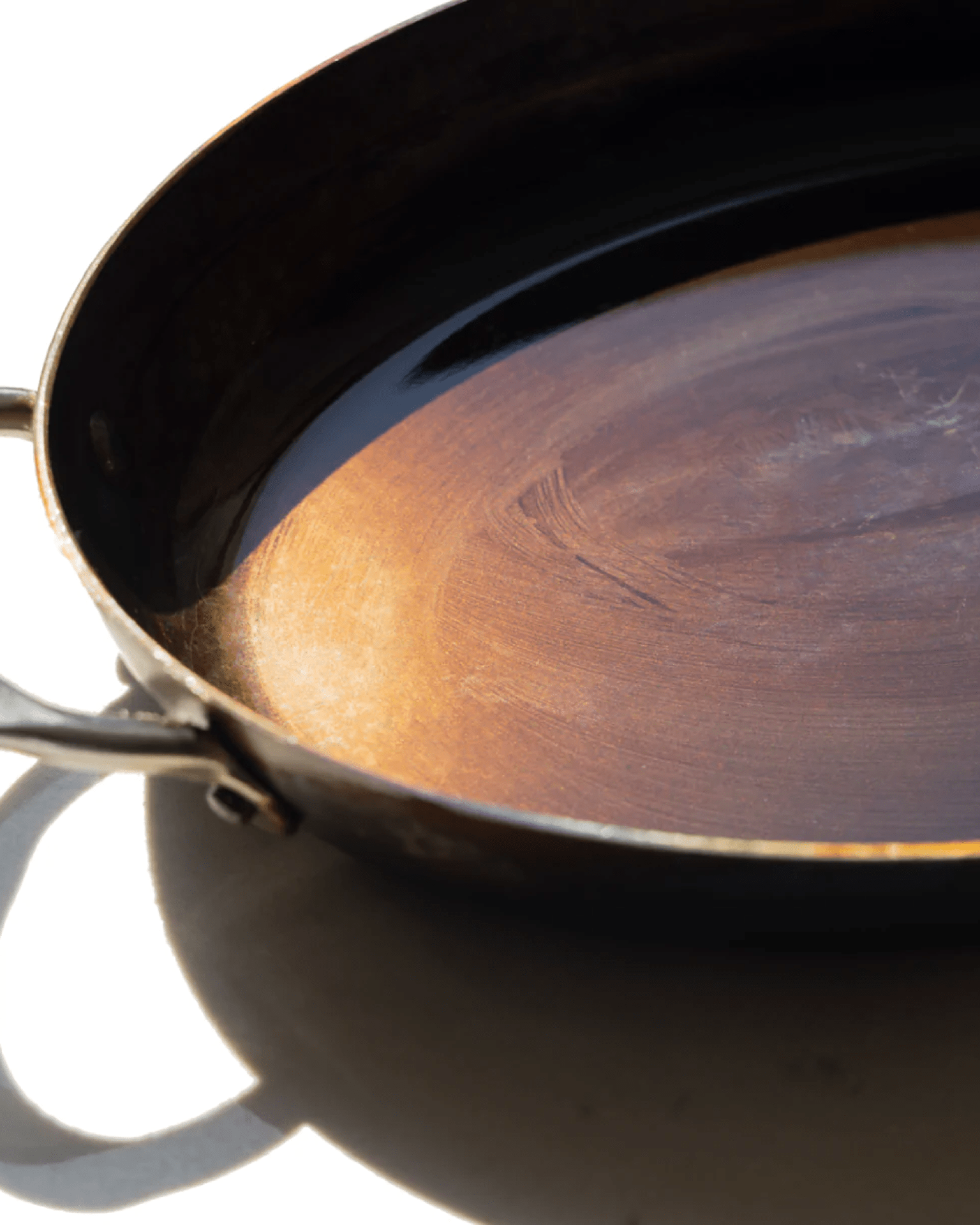 short order pan on white background