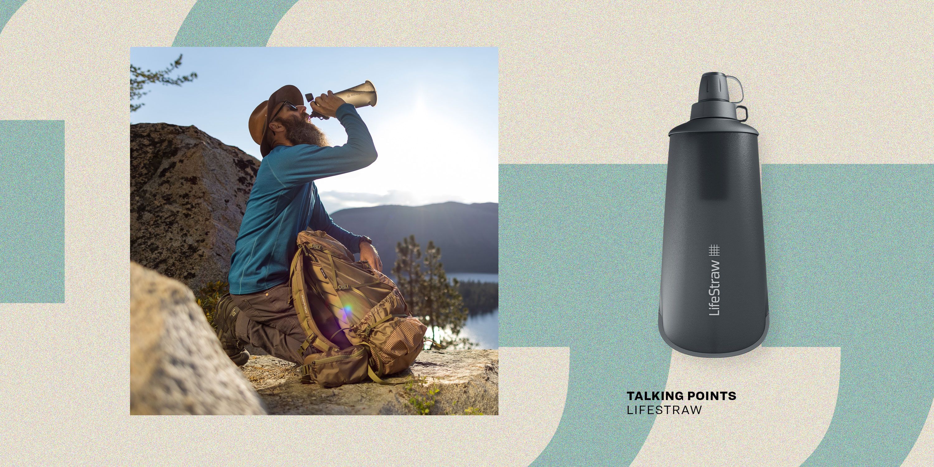 talking points man using lifestraw squeeze filter