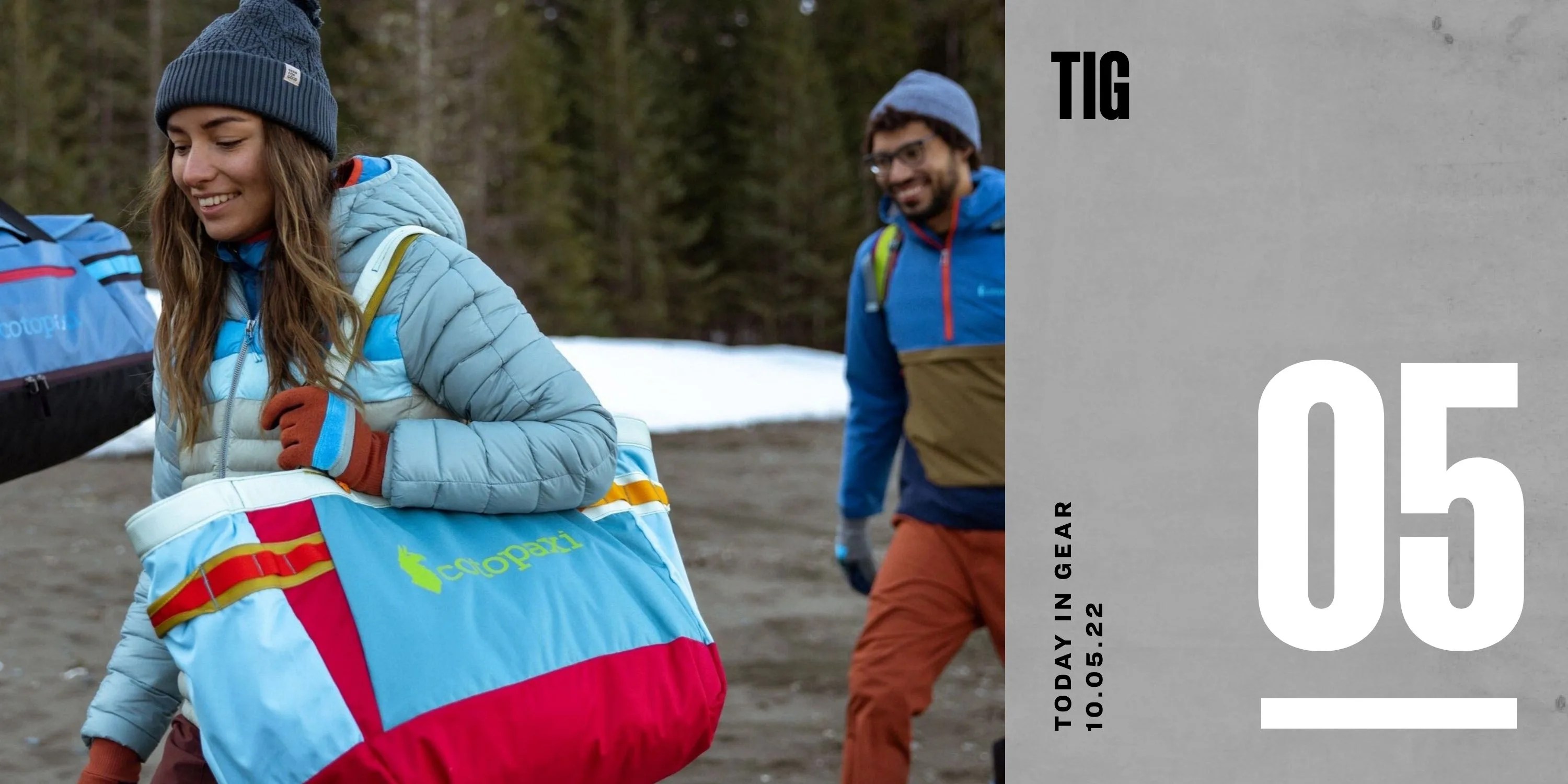 today in gear october 5 2022 woman walking while carrying cotopaxi allpa 60l gear hauler tote