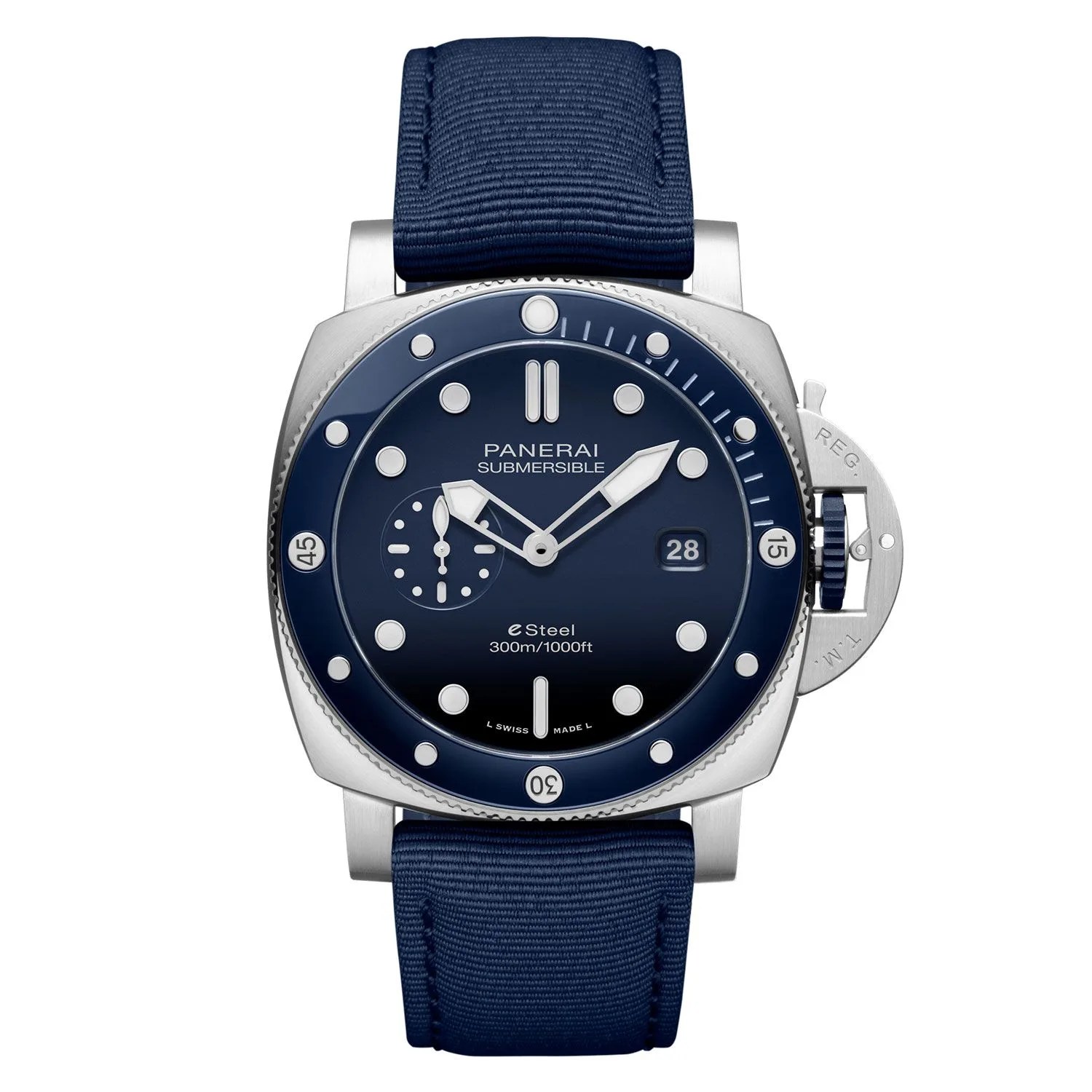 Submersible QuarantaQuattro eSteel&trade; Blu Profondo