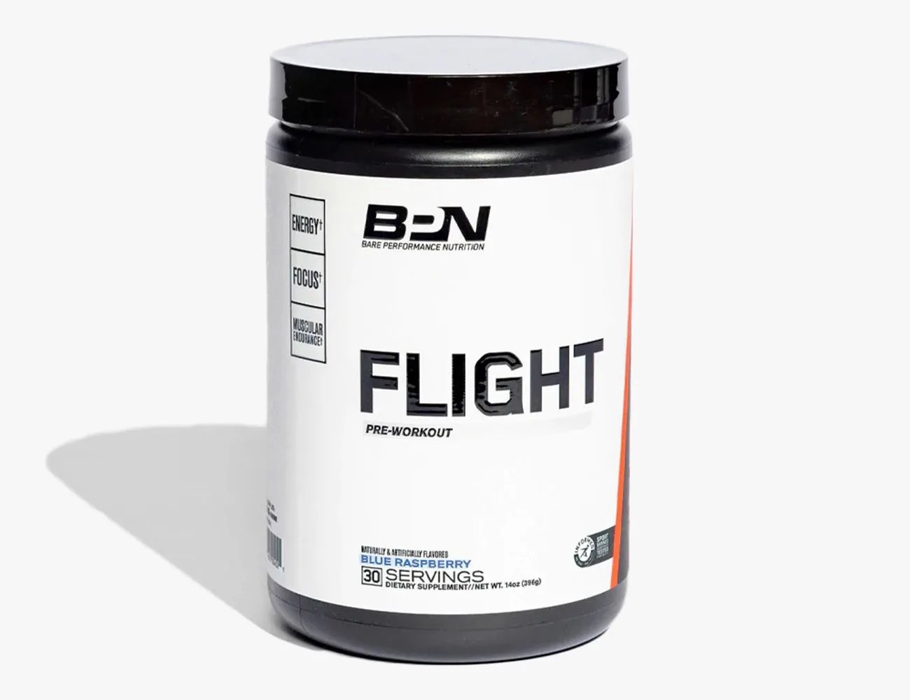 a jar of pre workout