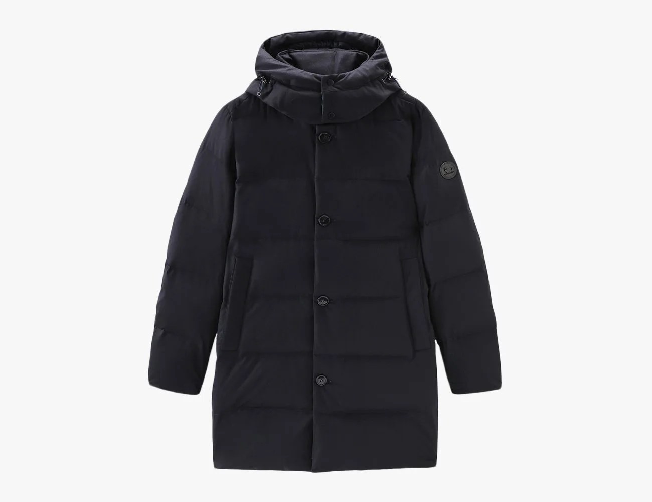Woolrich Luxe Long Parka in Vitale Barberis Canonico Wool