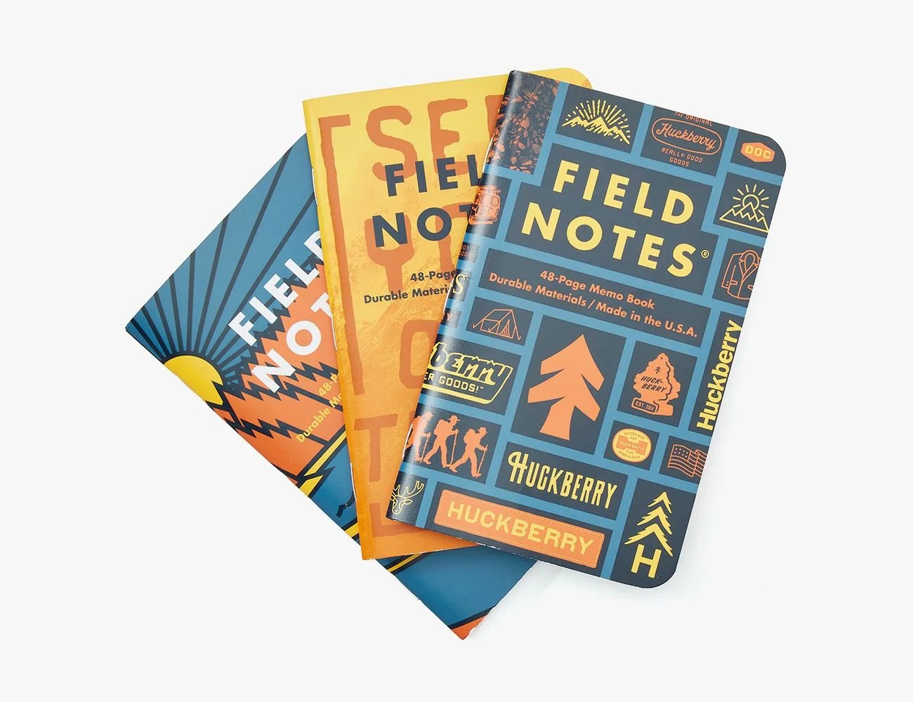 huckberry x draplin for field notes, 3 pack