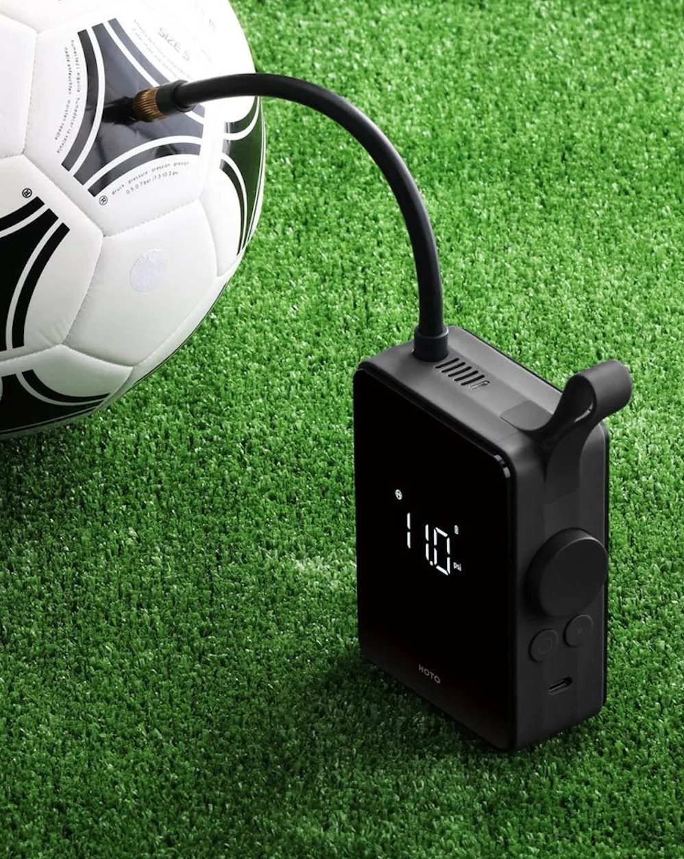 hoto tools electric tire inflator in black