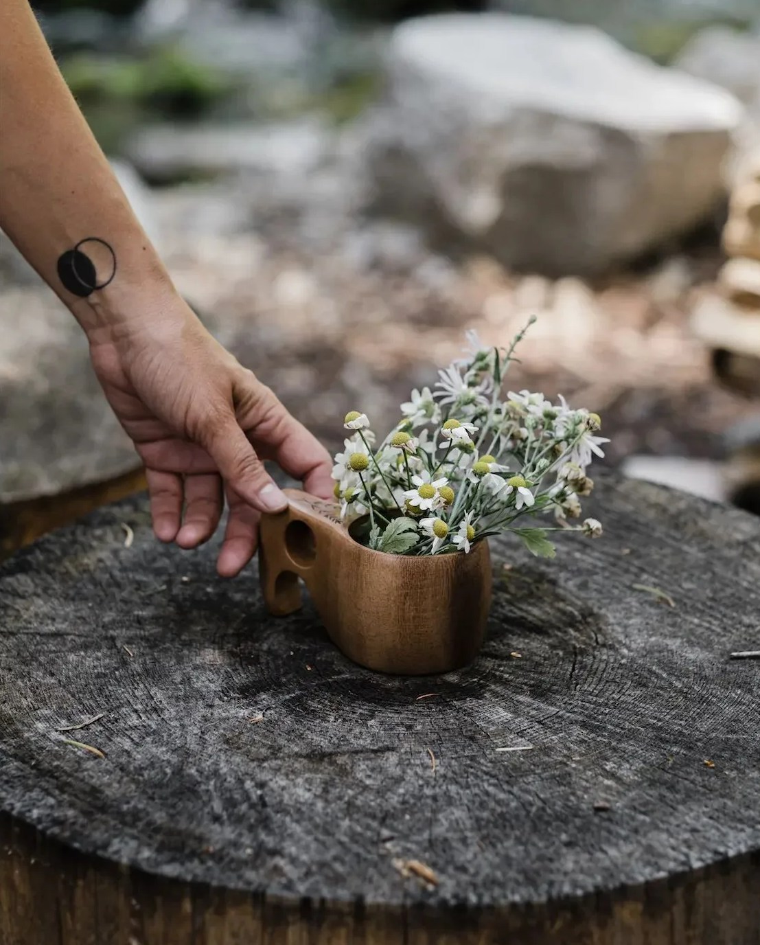 barebones kuksa cup in acacia wood