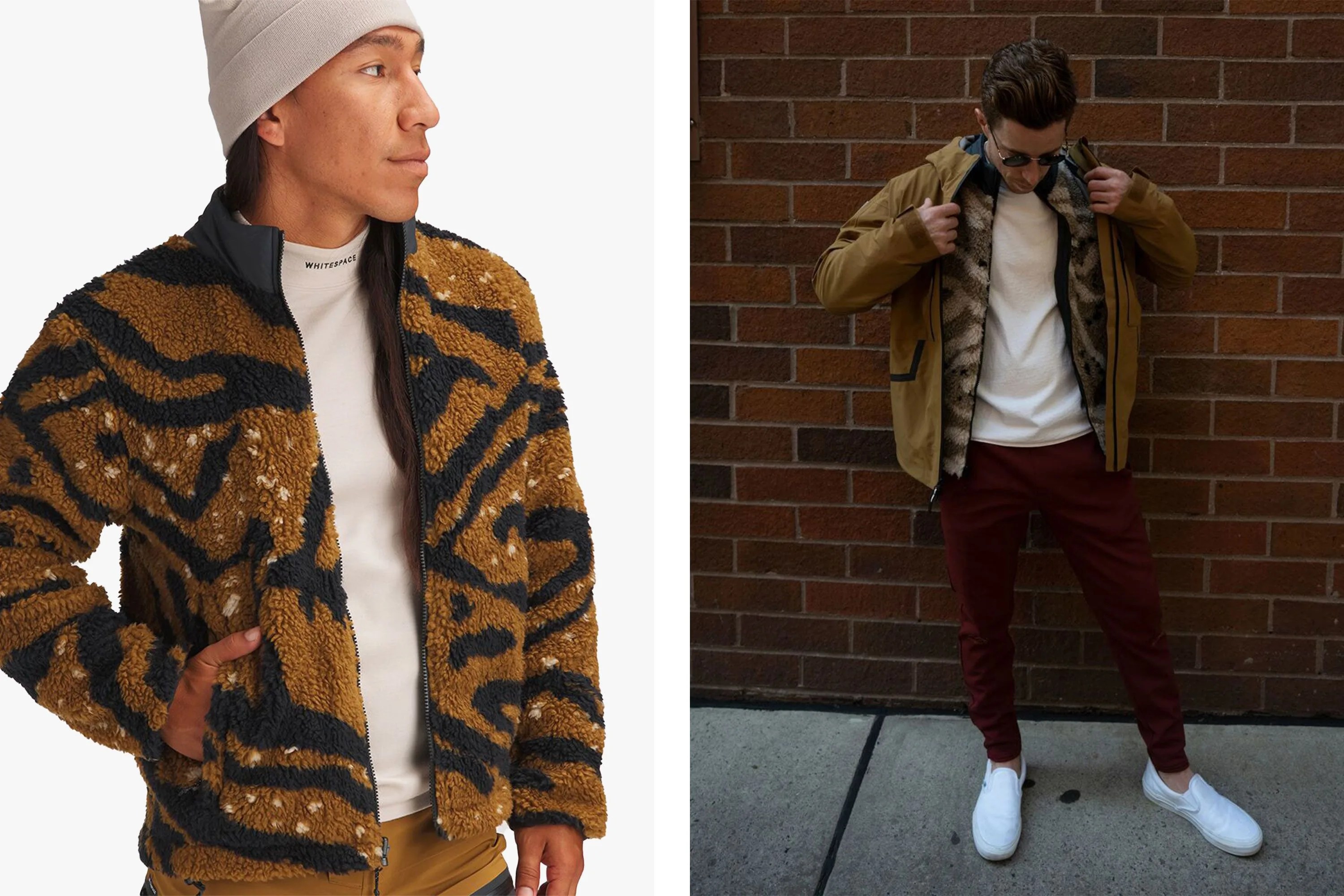 man wearing backcountry whitespace 3l performance 3 in 1 sherpa jacket