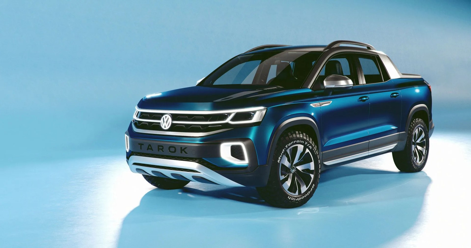 vw tarok pickup concept in a studio