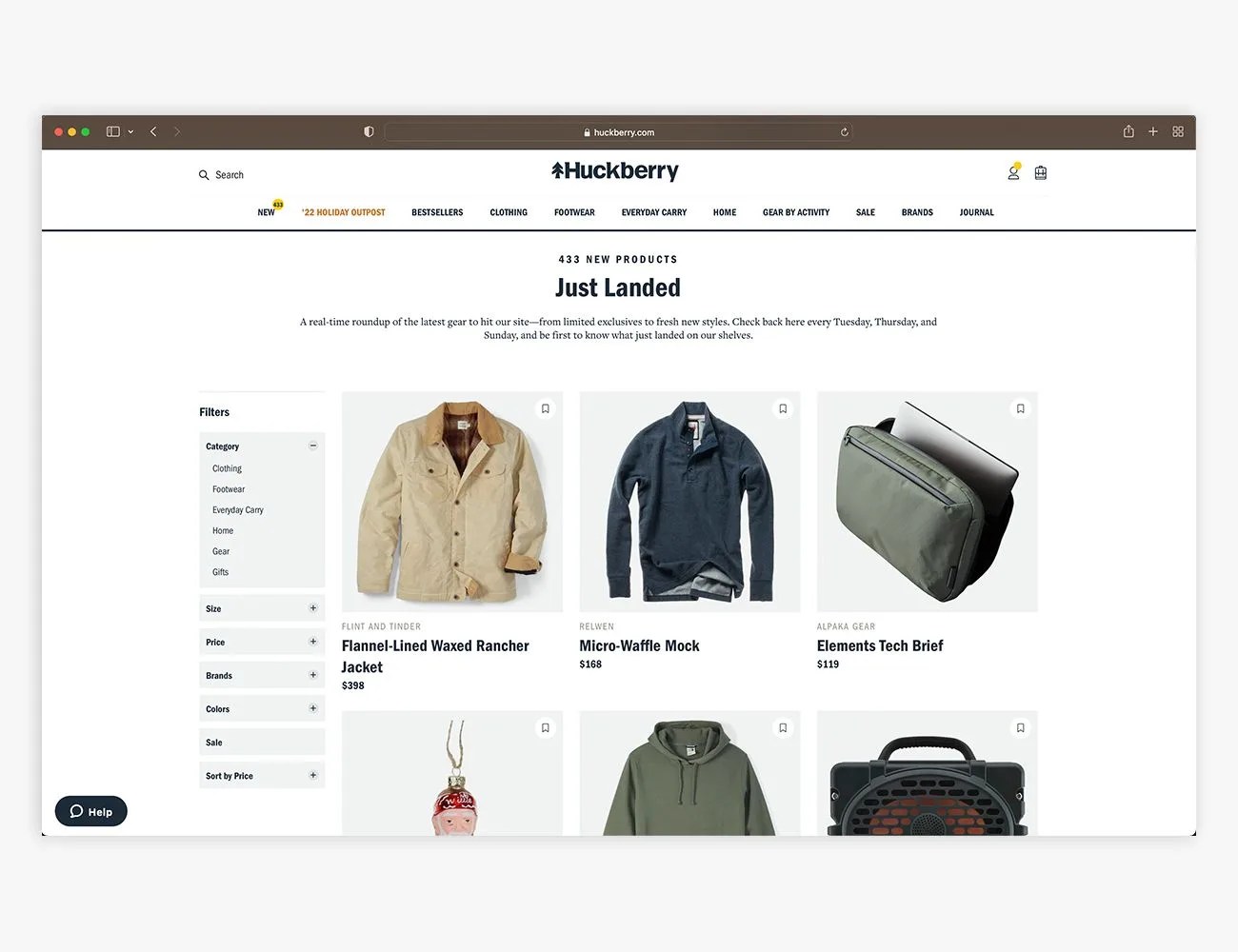 huckberry homepage