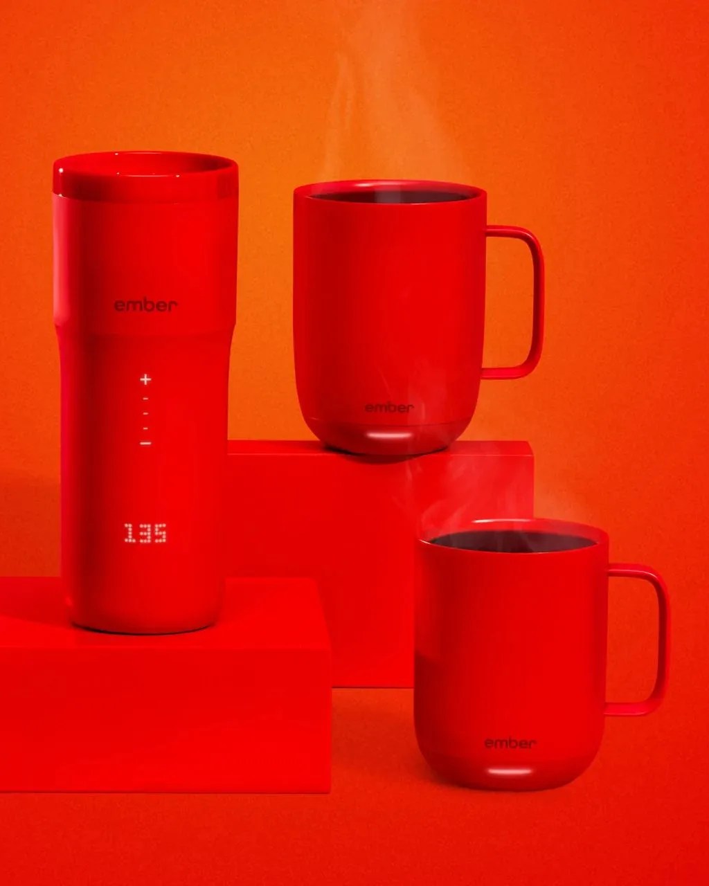 ember red mugs and travel mugs
