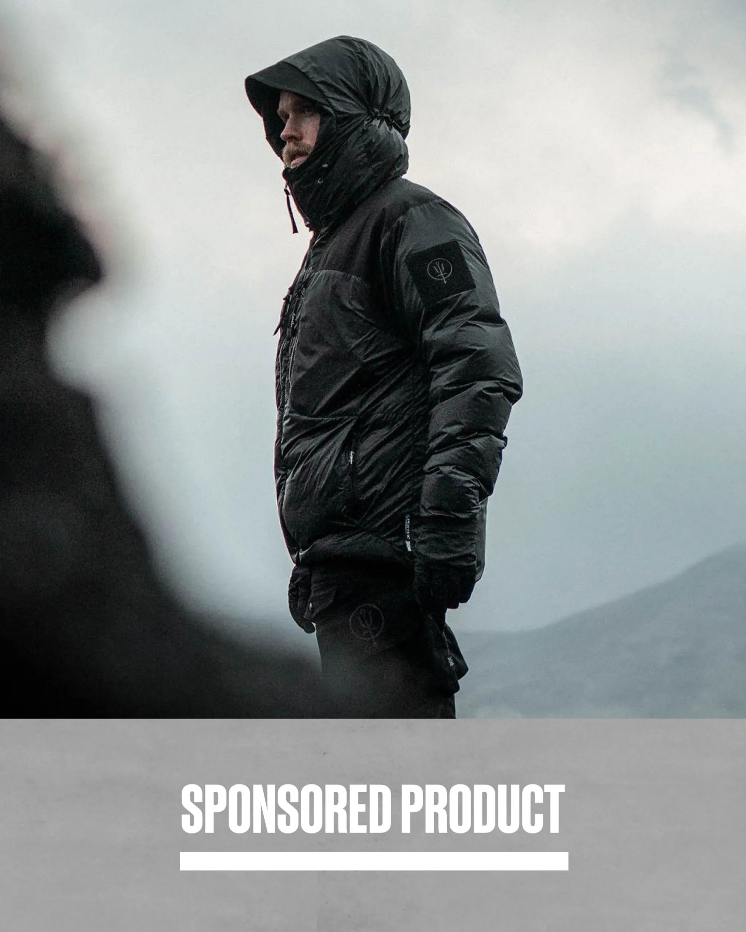 sponsored product man wearing thrudark breach jacket