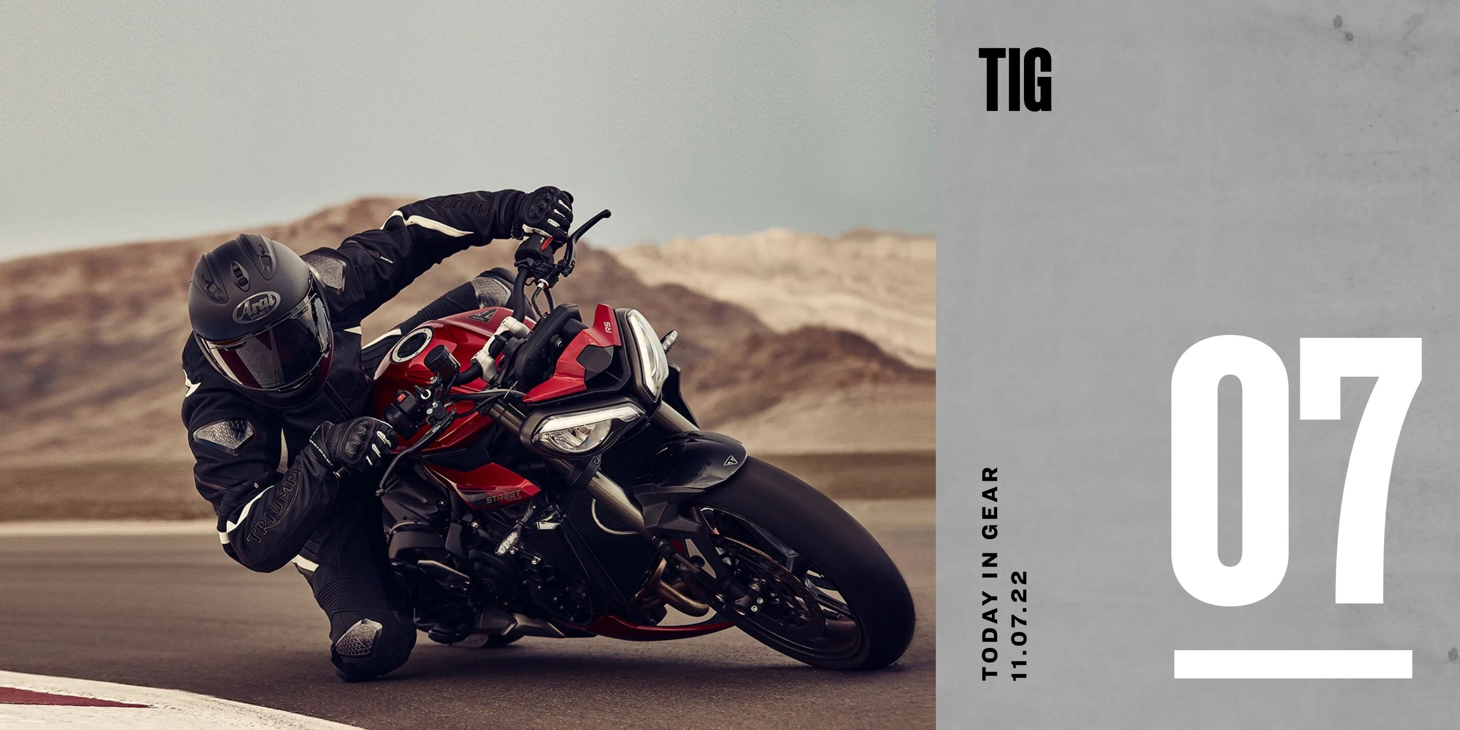 today in gear november 7 2022 man riding triumph motorcycle street triple 765 rs