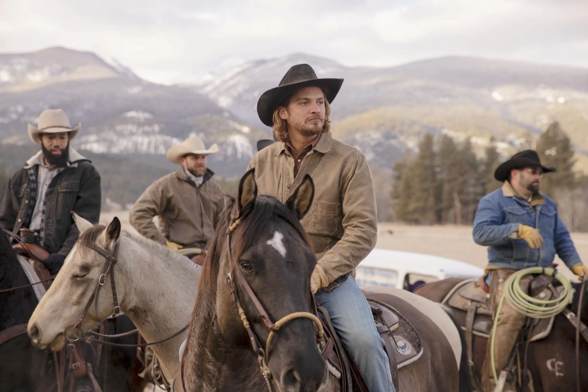 kayce center   luke grimes and the duttons gear up for a final fight with the becks in the paramount network's hit series "yellowstone"  "enemies by monday" premieres on wednesday, august 21 at 10 pm, etpt