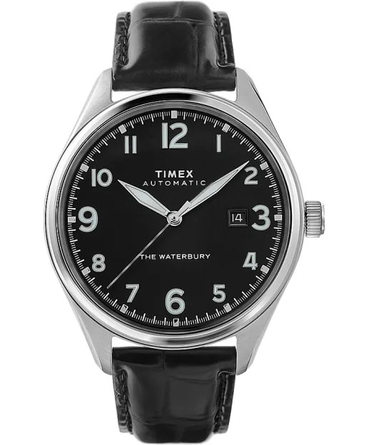 Waterbury Traditional Automatic 42mm Leather Strap Watch