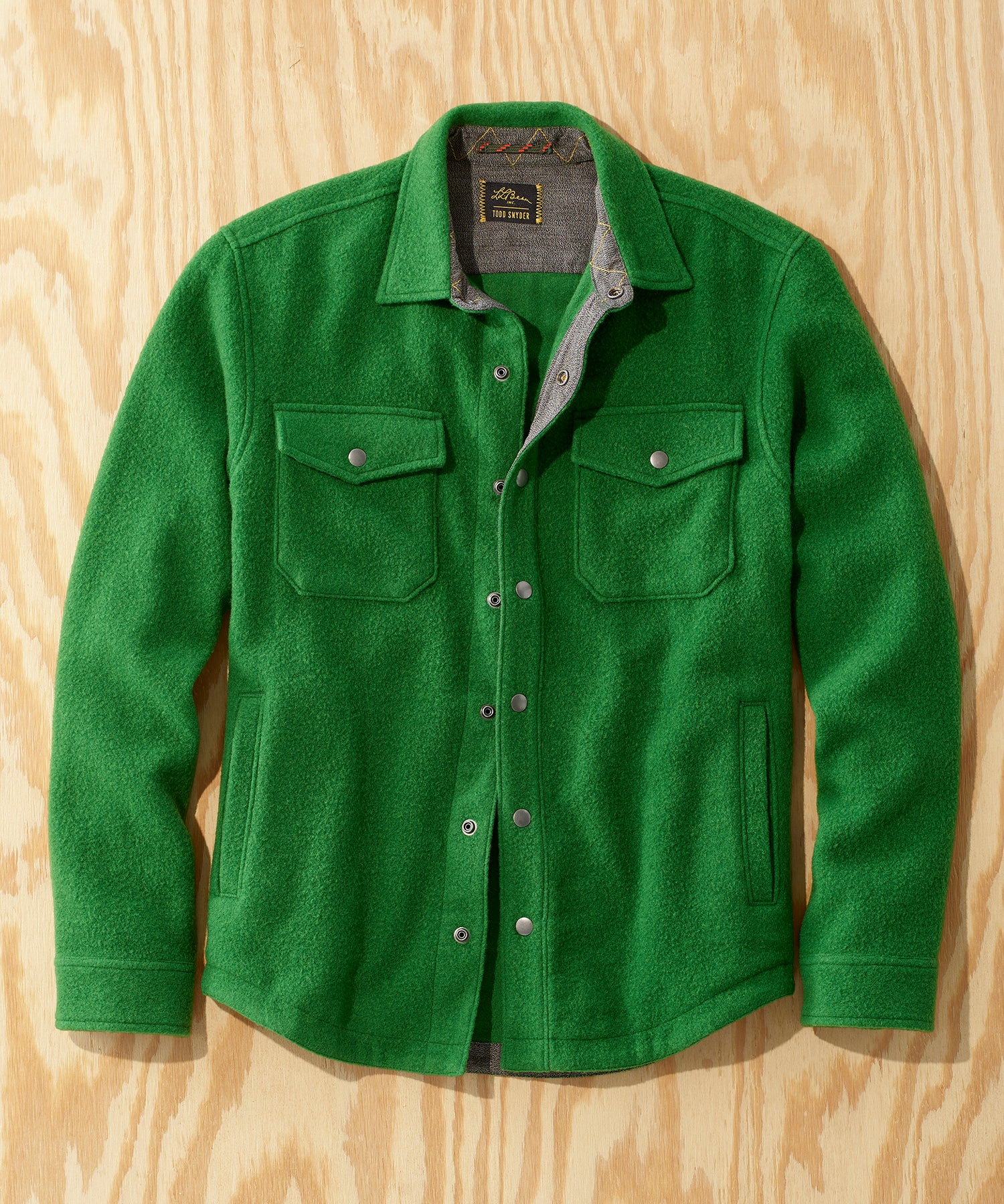 L.L.Bean x Todd Snyder Wool Blend Shirt Jacket in Treeline