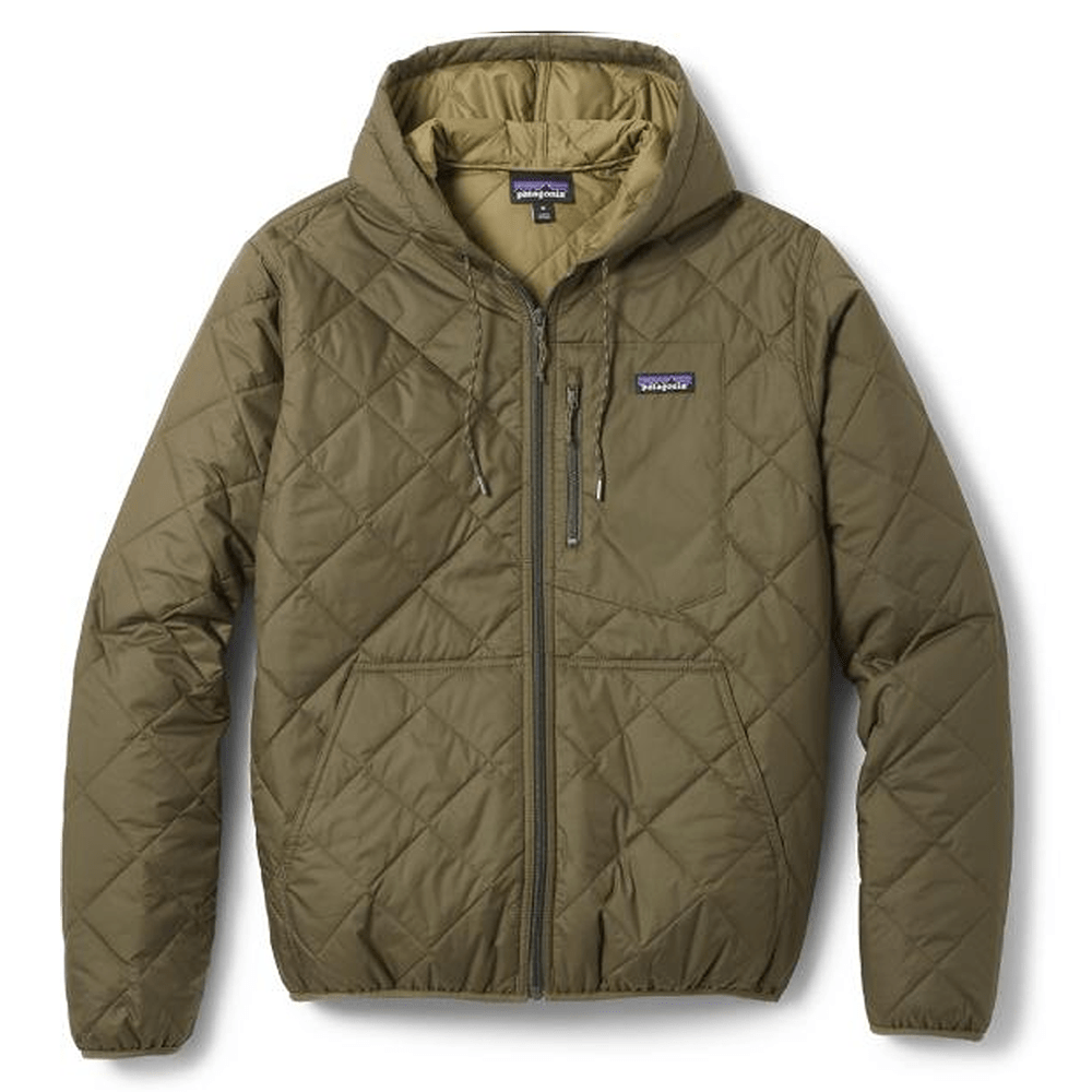 patagonia diamond quilted insulated bomber hoodie men's