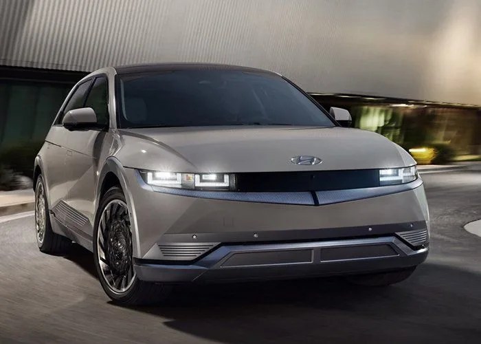 front of an electric hyundai