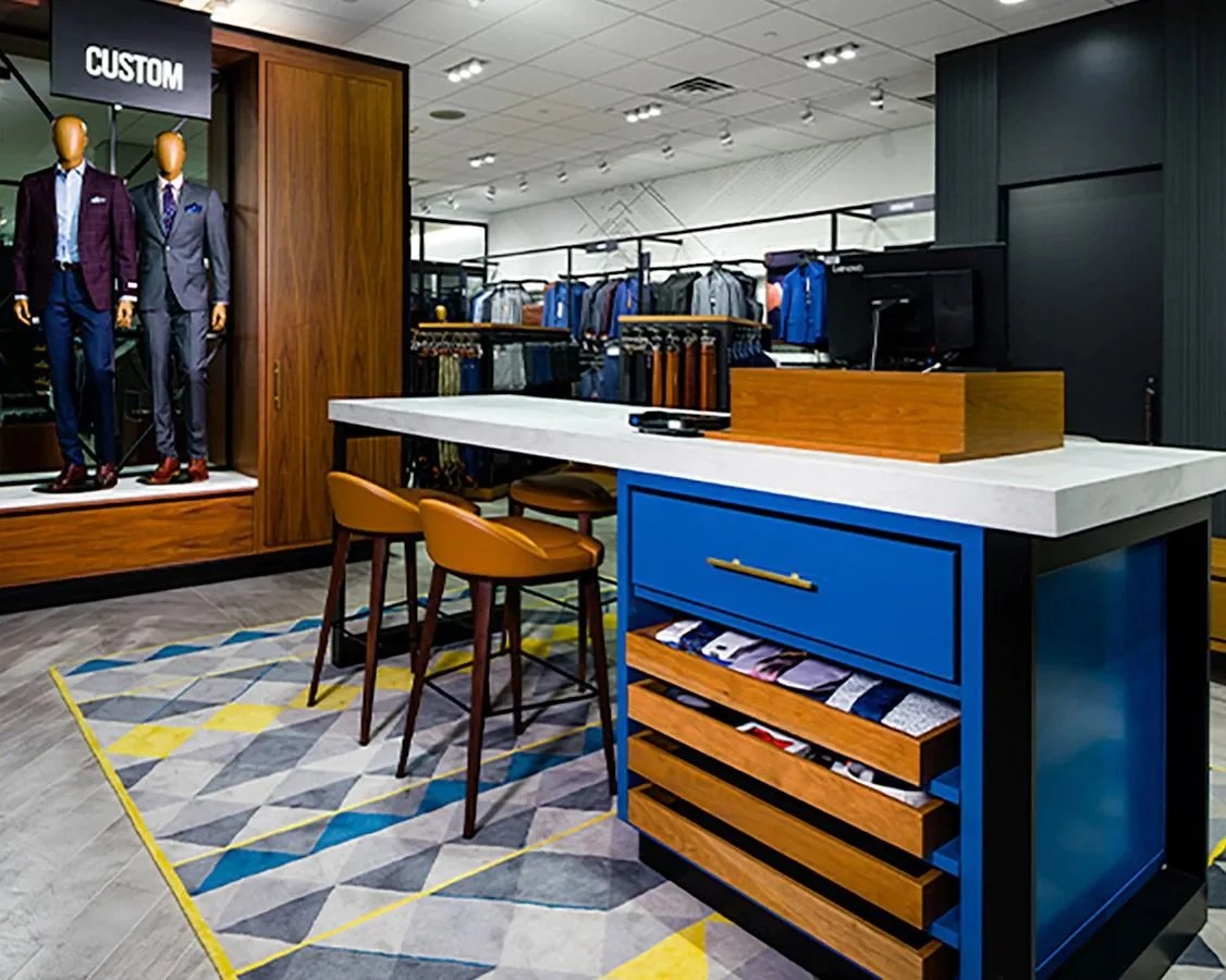 custom section of a men's wearhouse