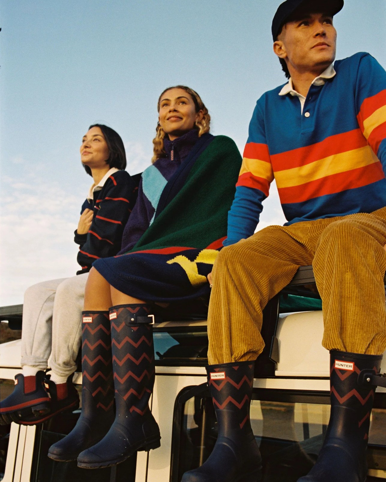 rowing blazers x hunter rain boots
