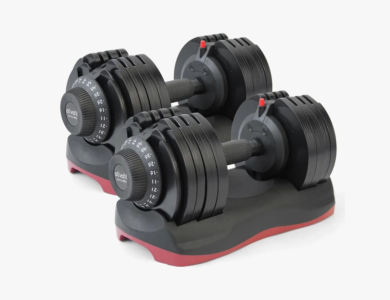 ativafit 66lbs adjustable dumbbell weight set