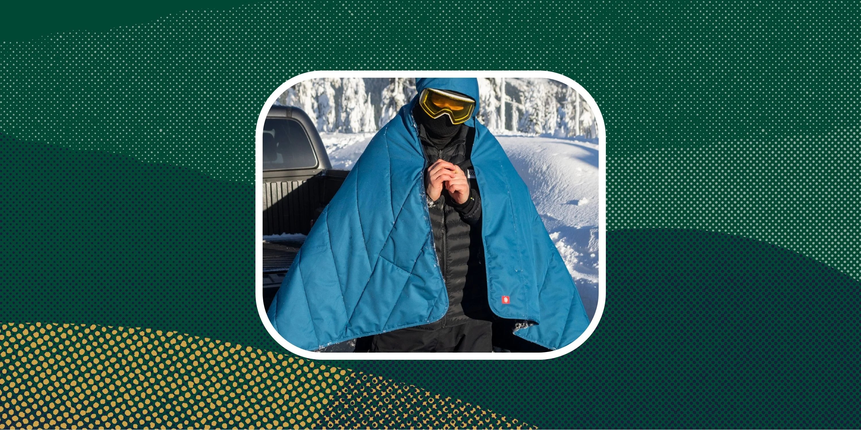 sponsored deal person using 686 blanket in snow