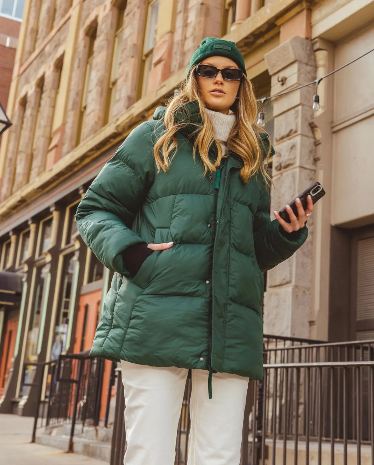 women wearing halfdays tabei parka
