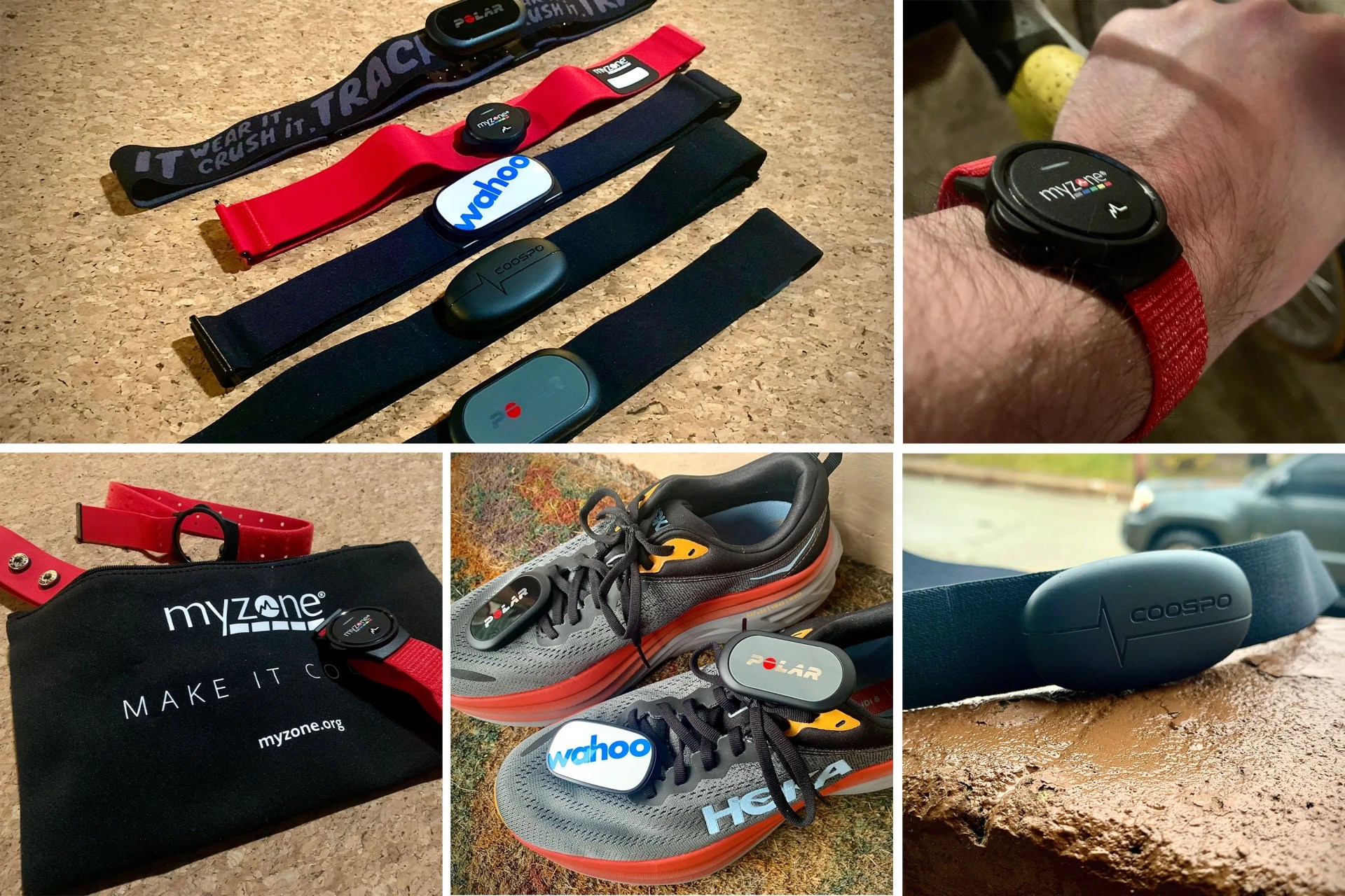 collage of heart rate monitors