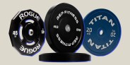 collage of weight plates