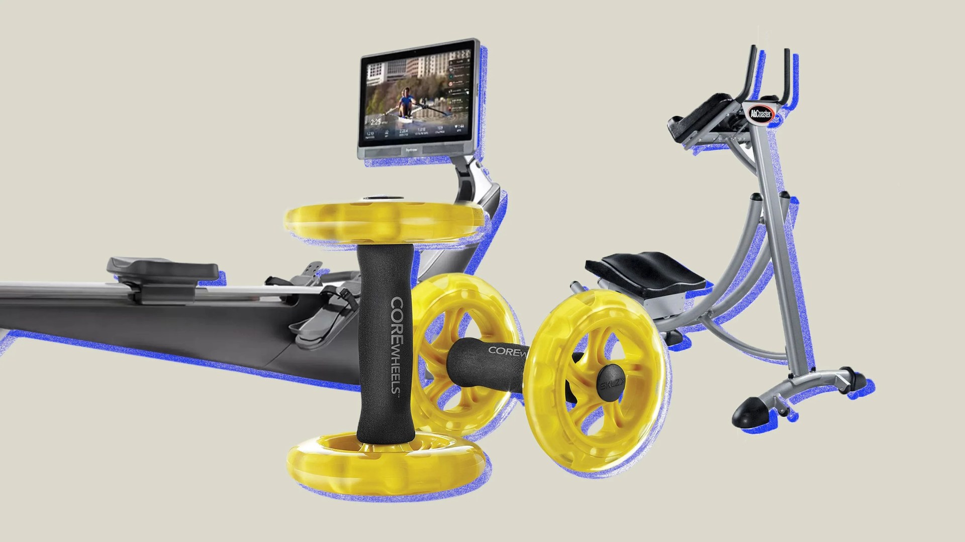 collage of ab machines