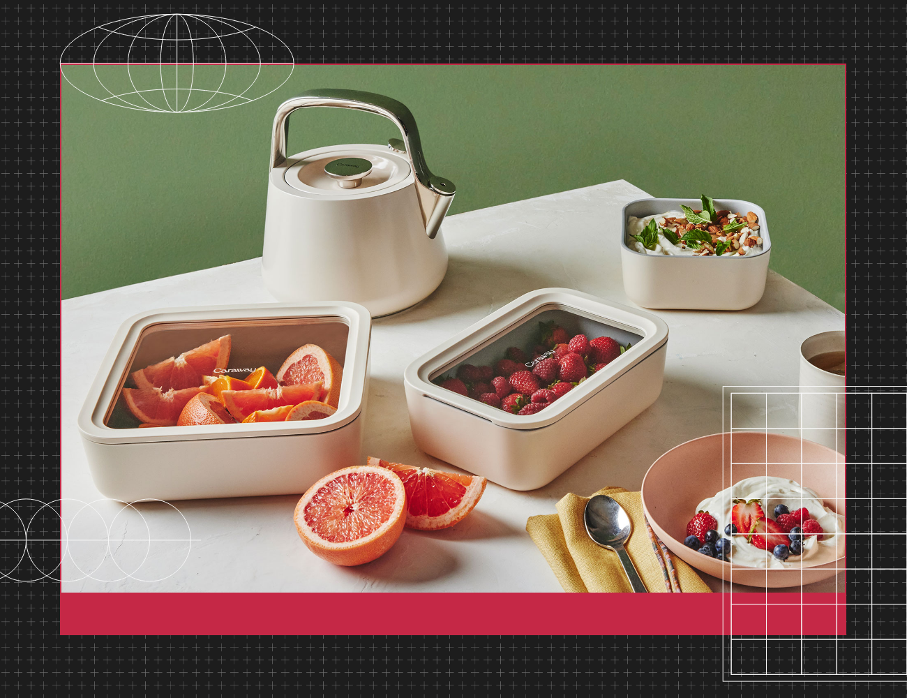 caraway food storage containers on a table