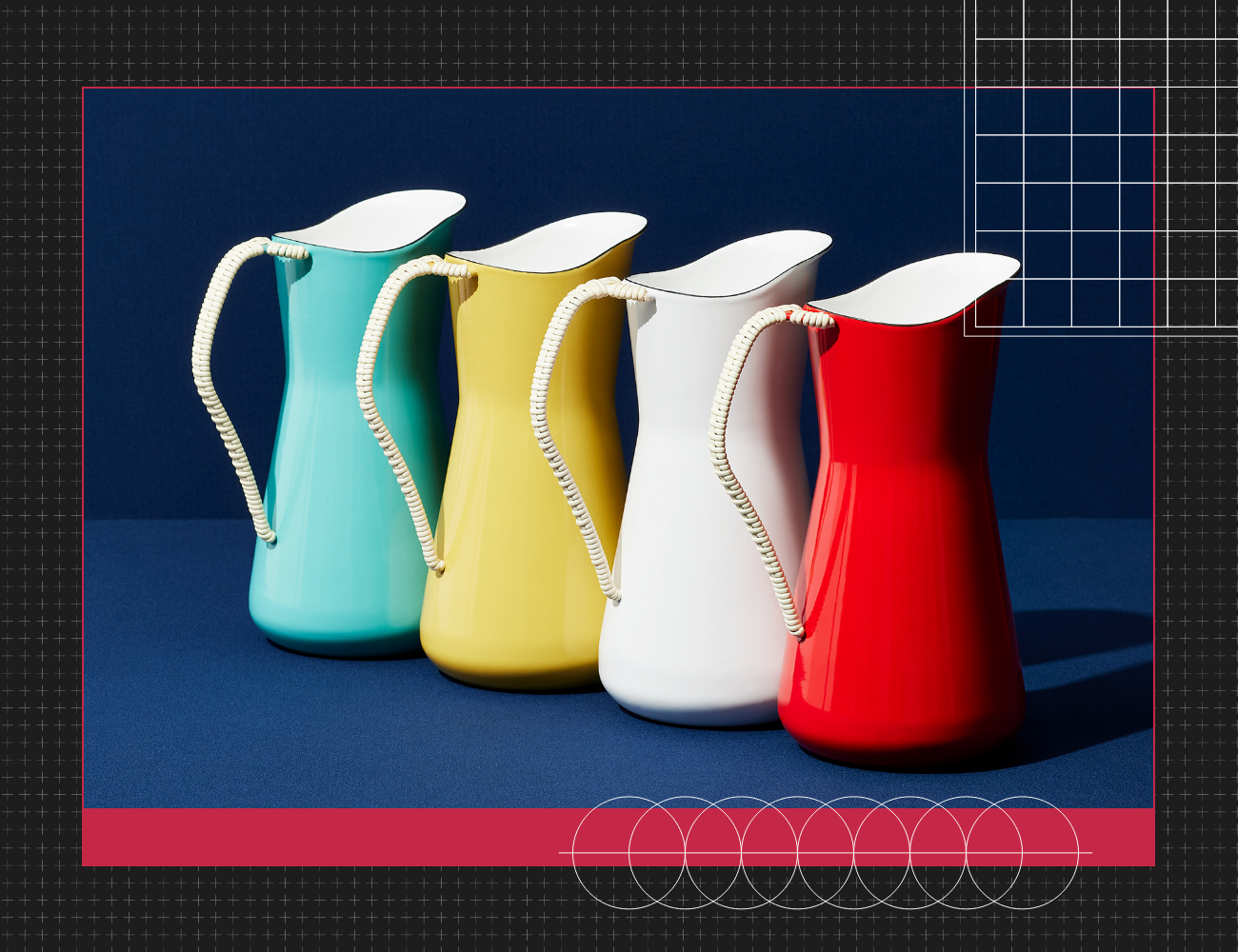 dansk købenstyle wrapped handle water pitcher