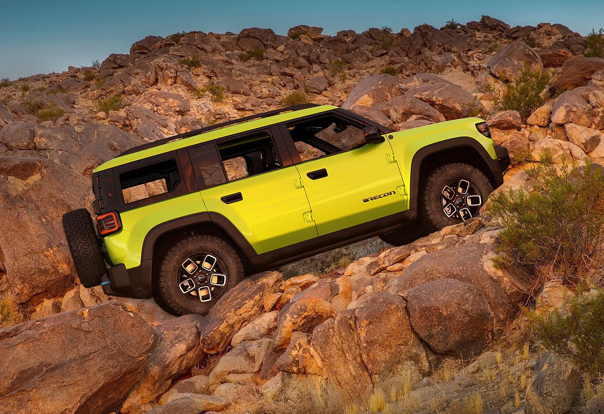 the all new, all electric jeep® recon 100 jeep 100 zero emission