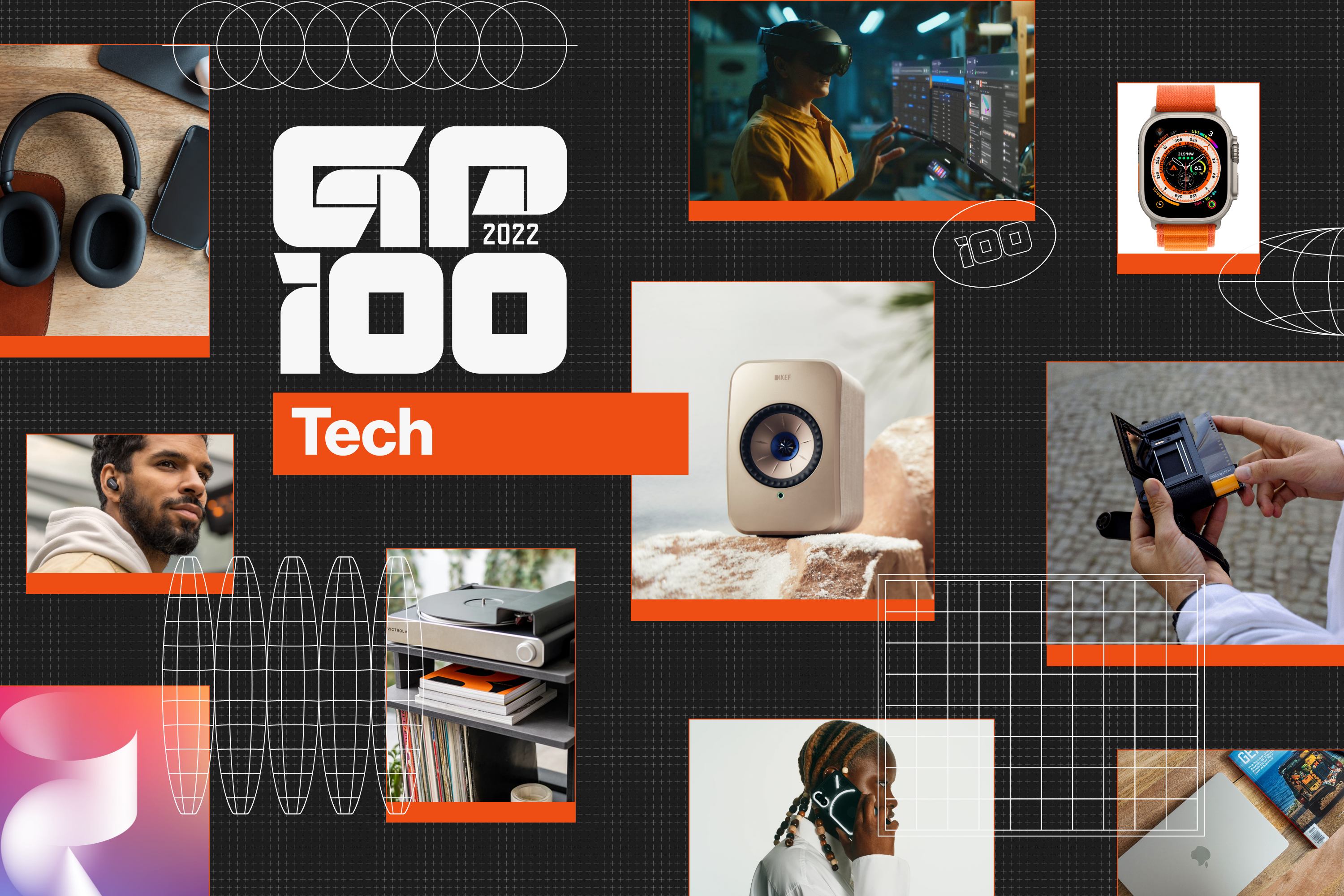 collage of tech products