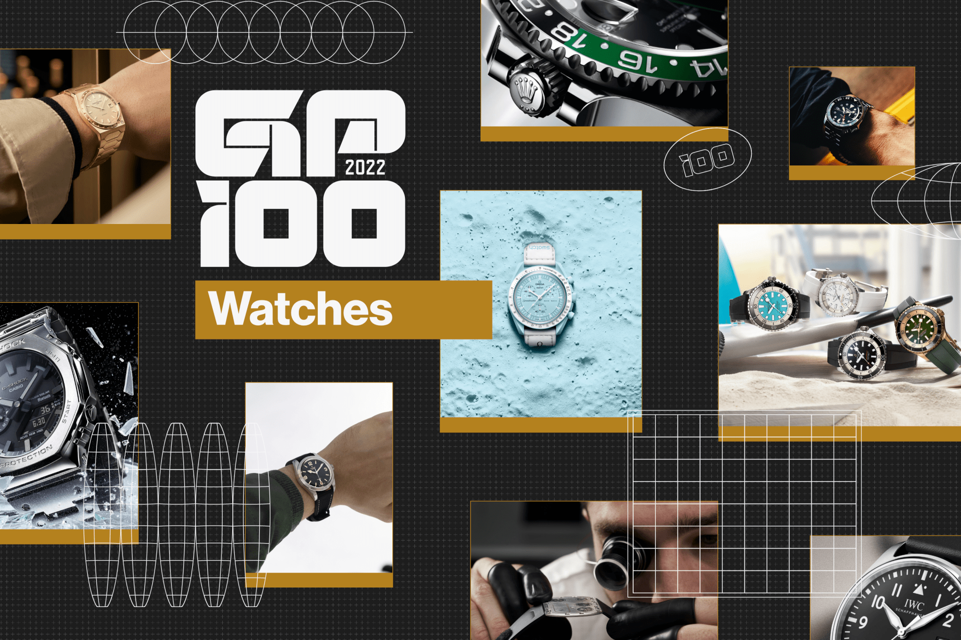 collage of watches