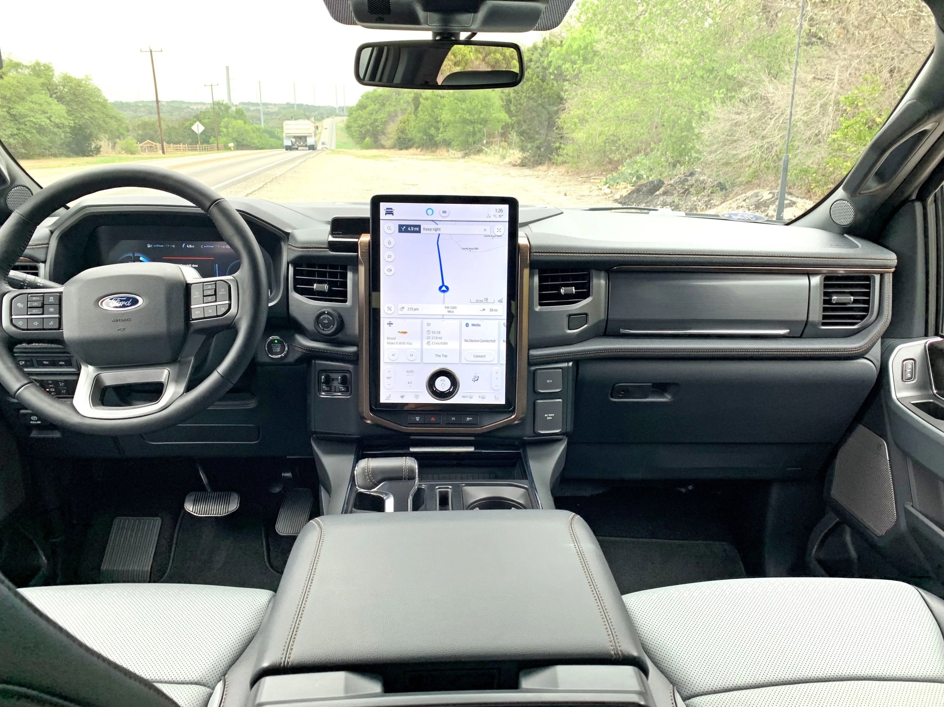 inside of an f 150 lightning