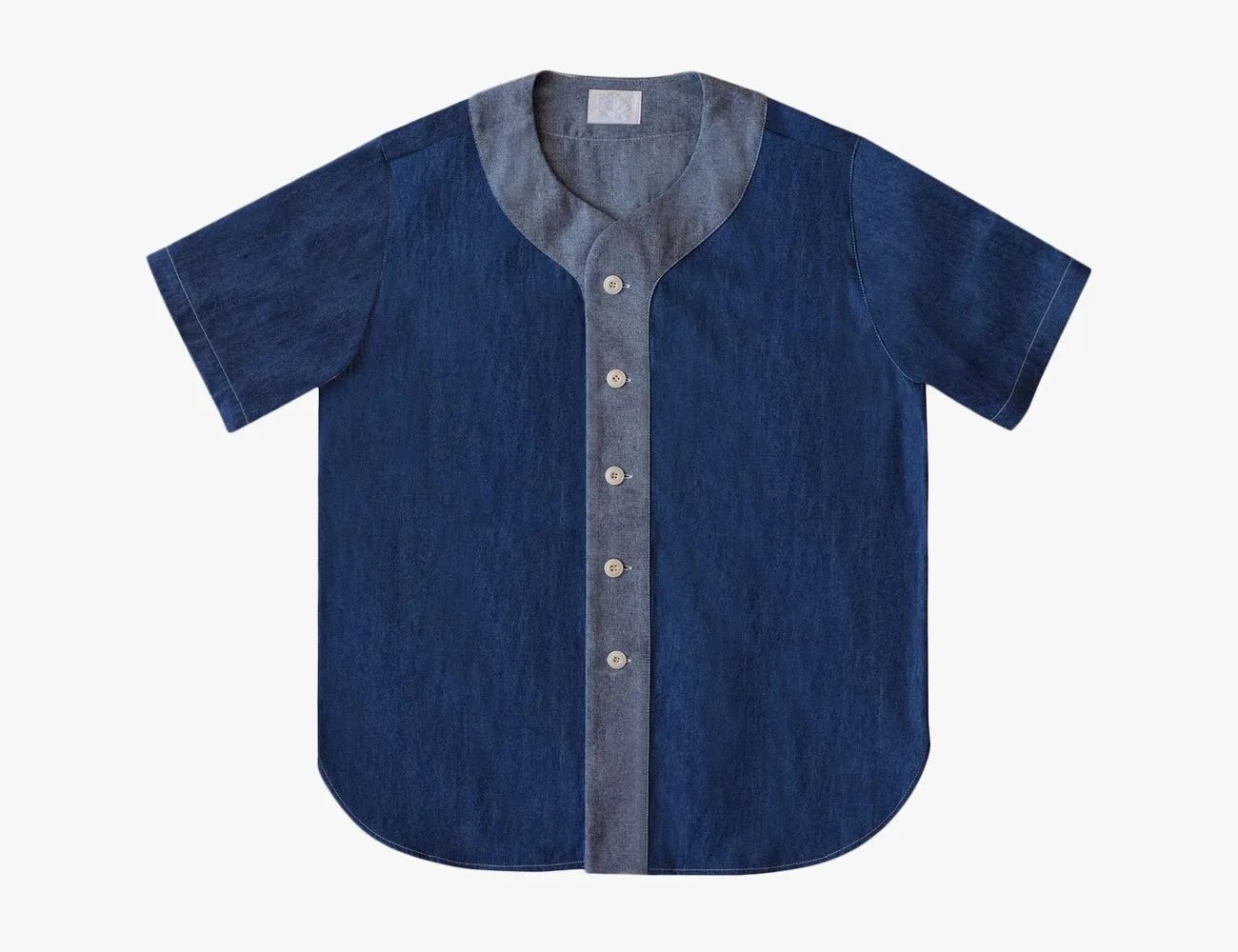 palm bay skates denim baseball jersey