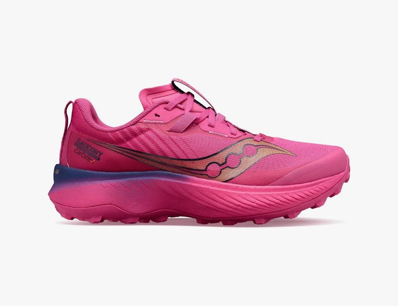saucony endorphin edge running shoe in pink