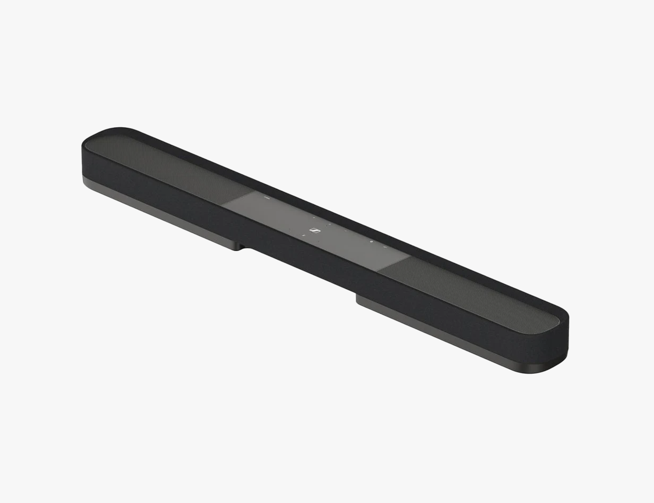 black sennheiser ambeo soundbar plus on white background