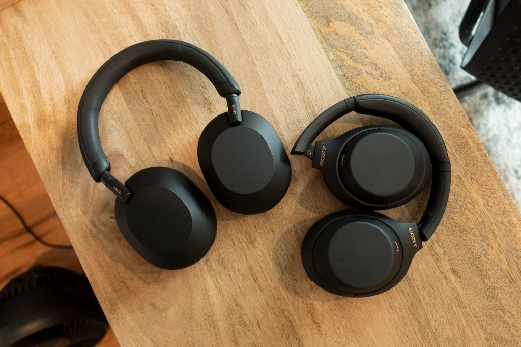 sony headphones on a table
