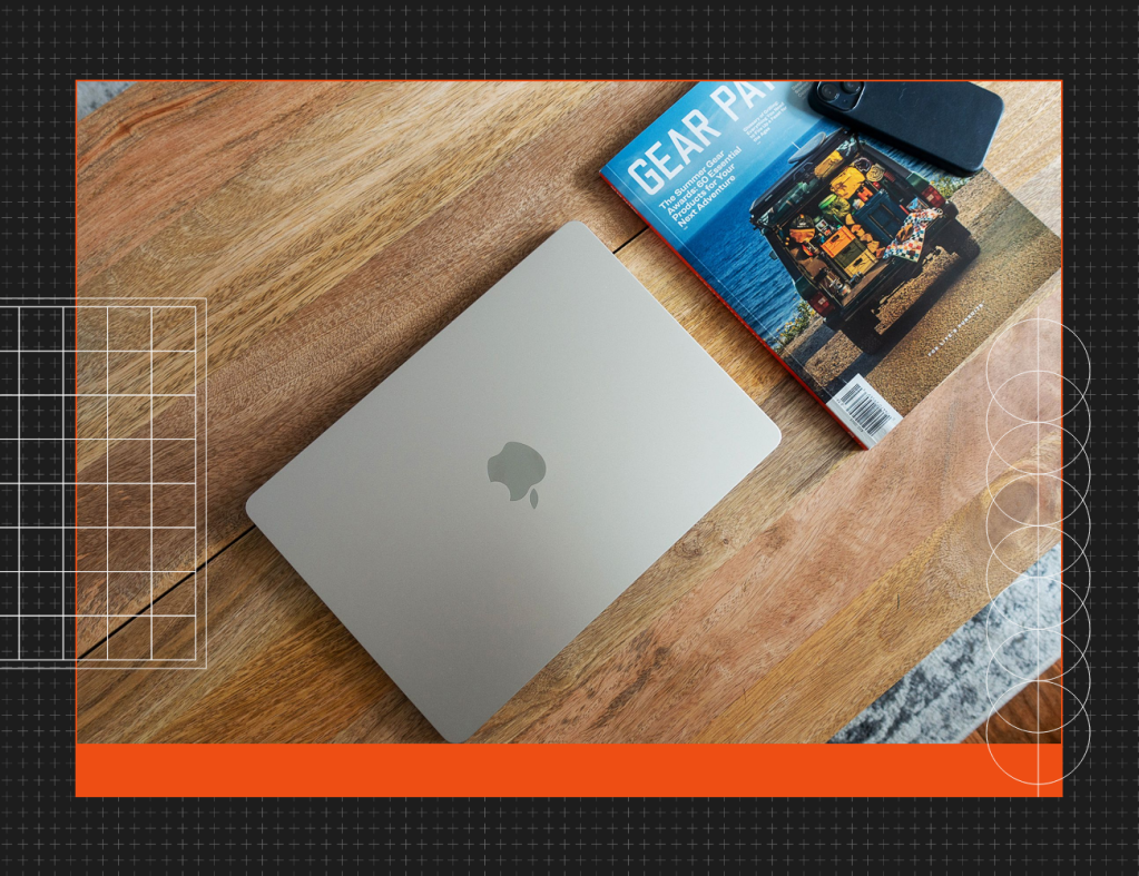 mackbook sitting on a table