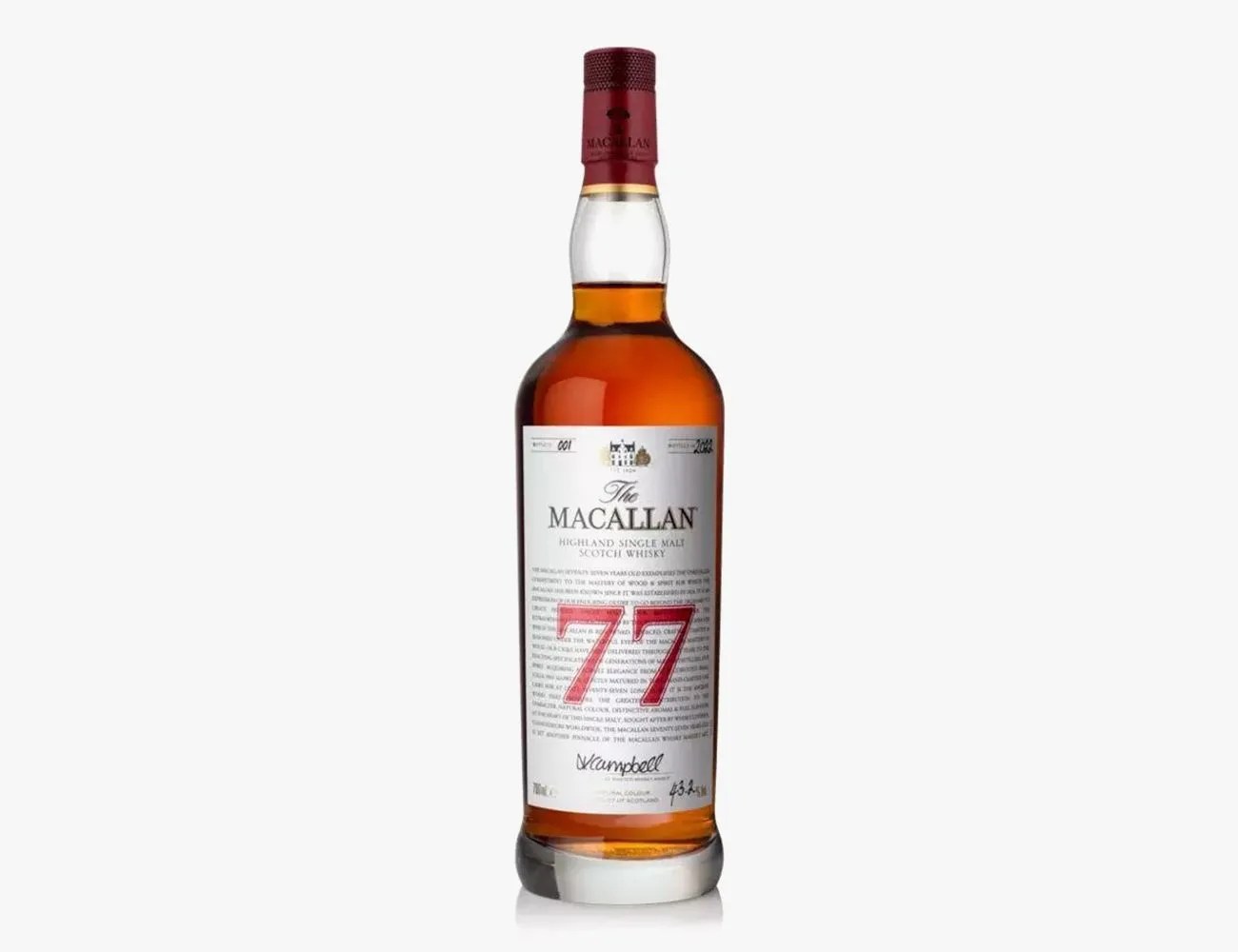 the macallan red collection 77 years old