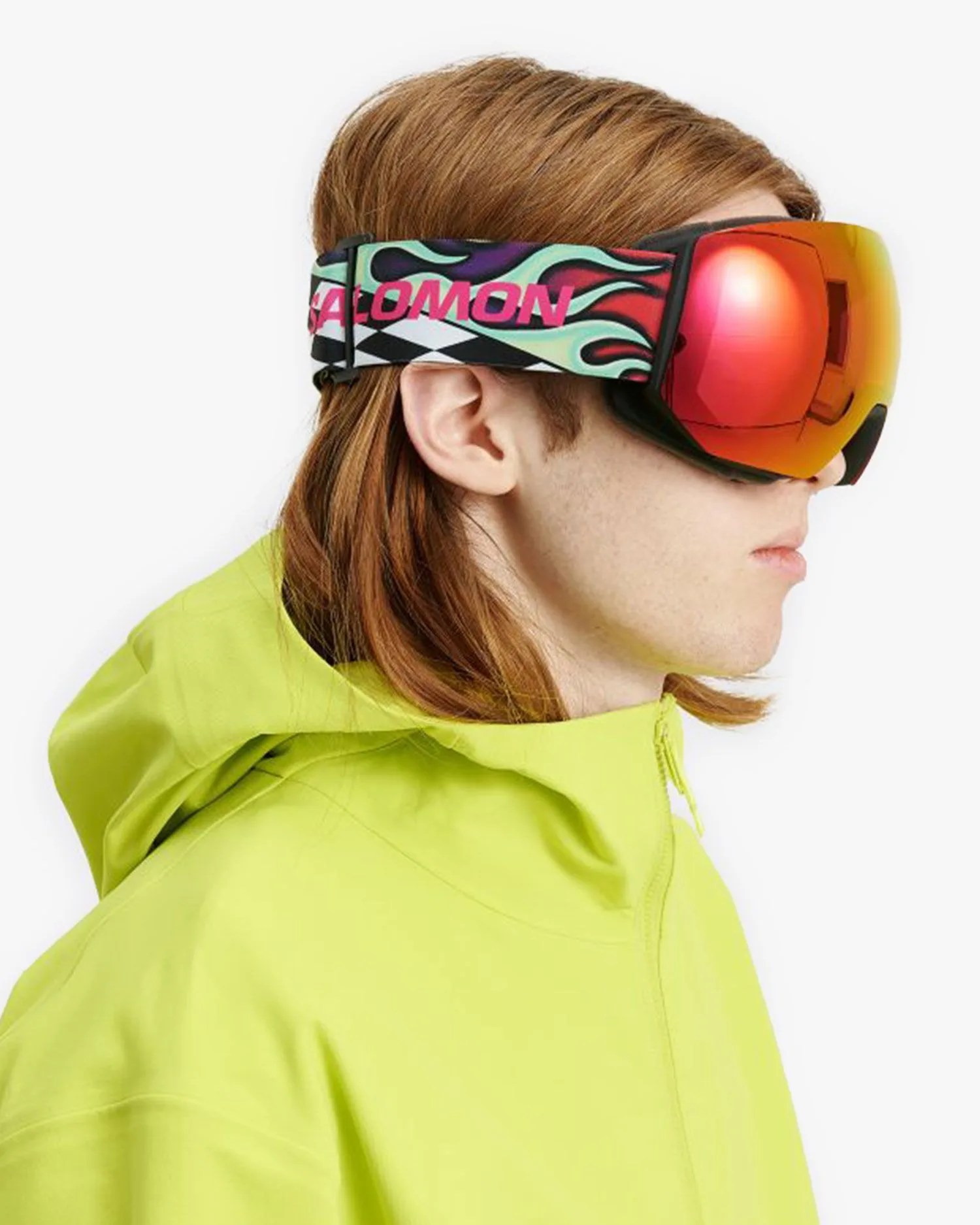 tr&egrave;s bien erl x salomon radium pro goggles flames