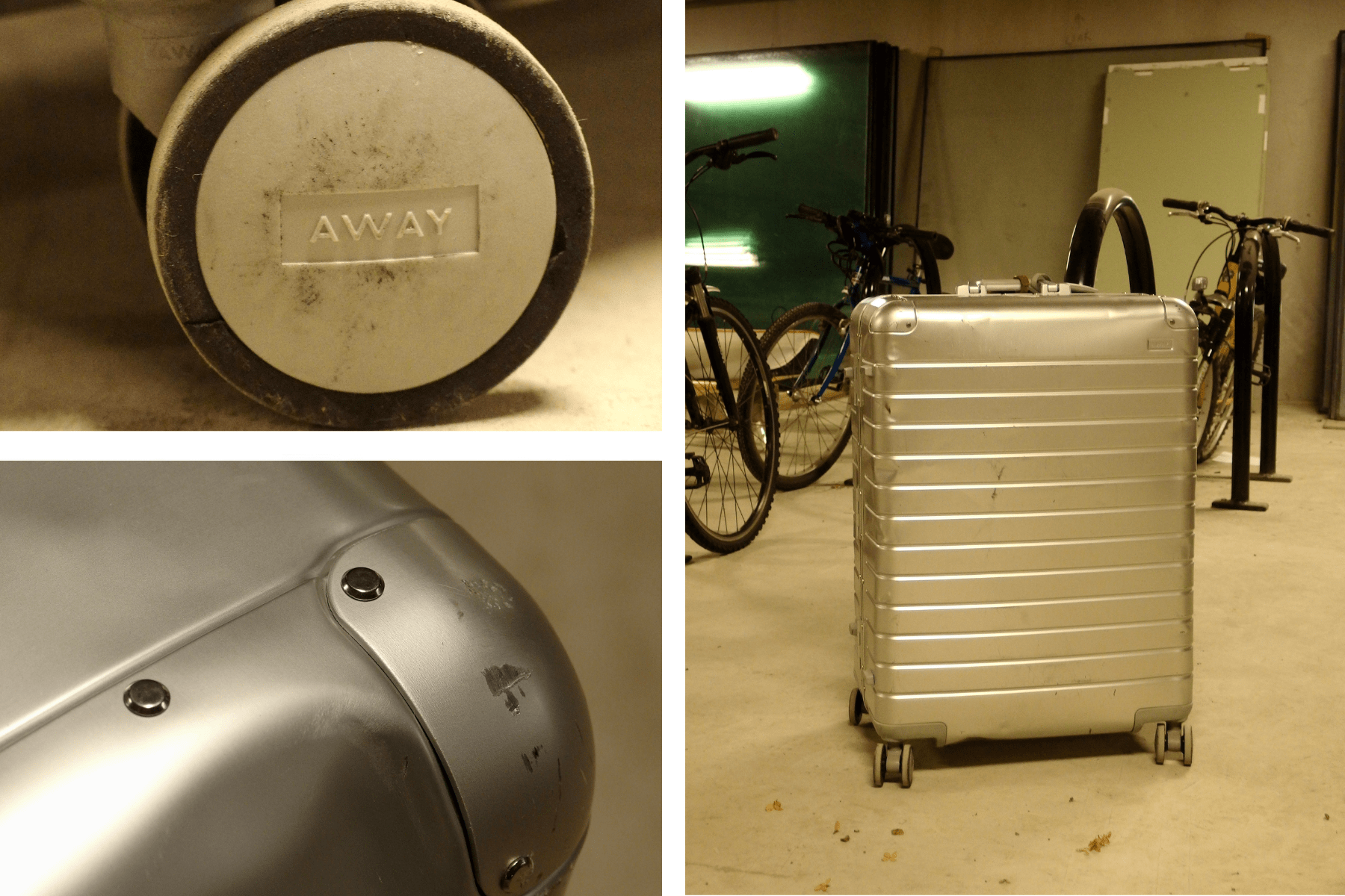 away aluminum suitcase