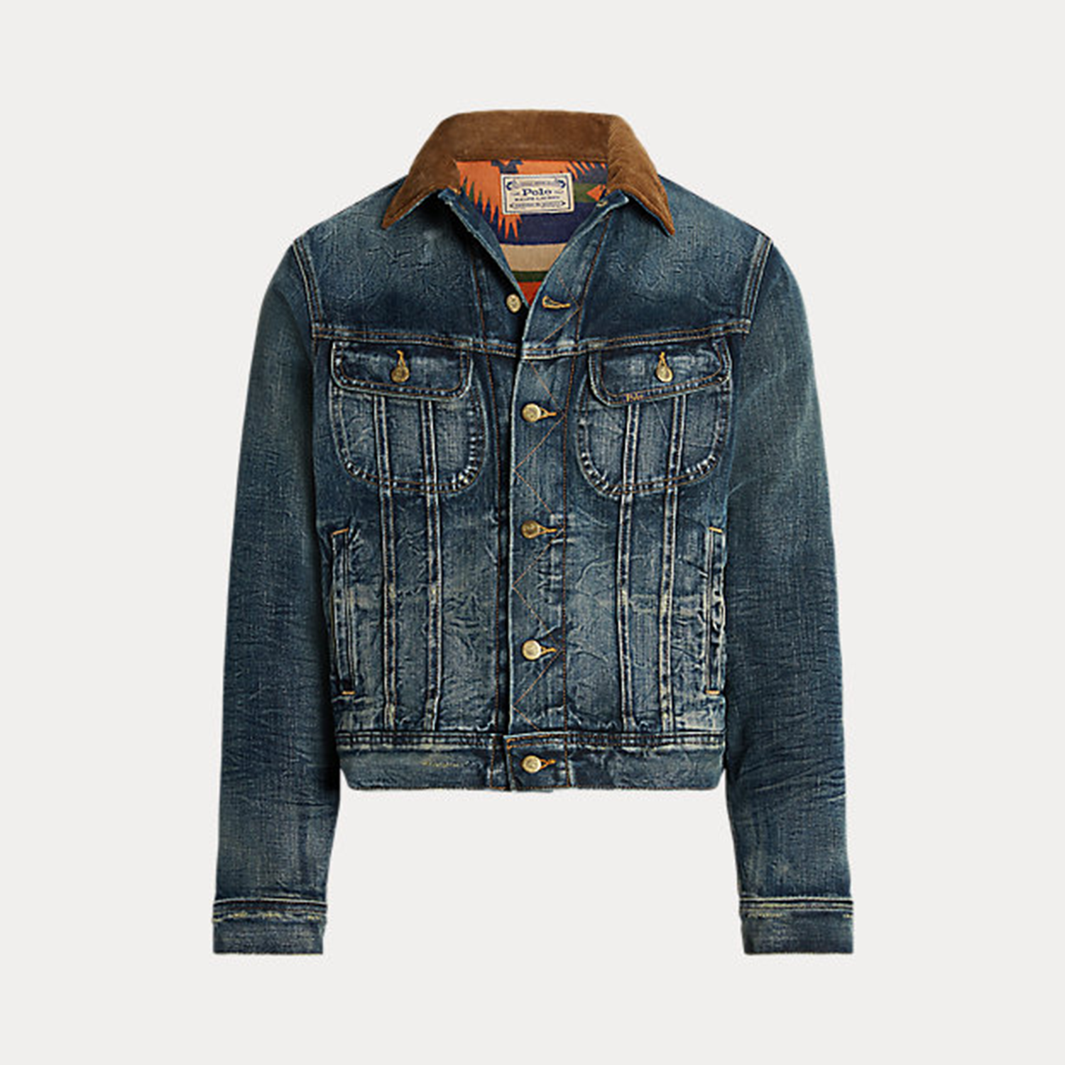 Distressed Denim Trucker Jacket