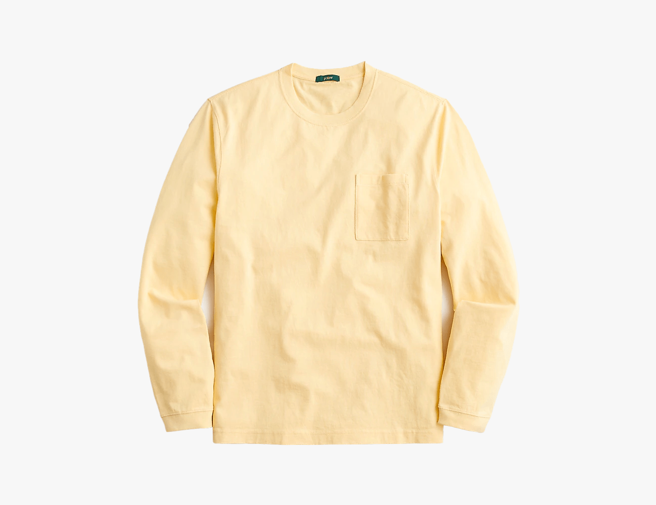 a yellow long sleeve shirt with left breast pocket