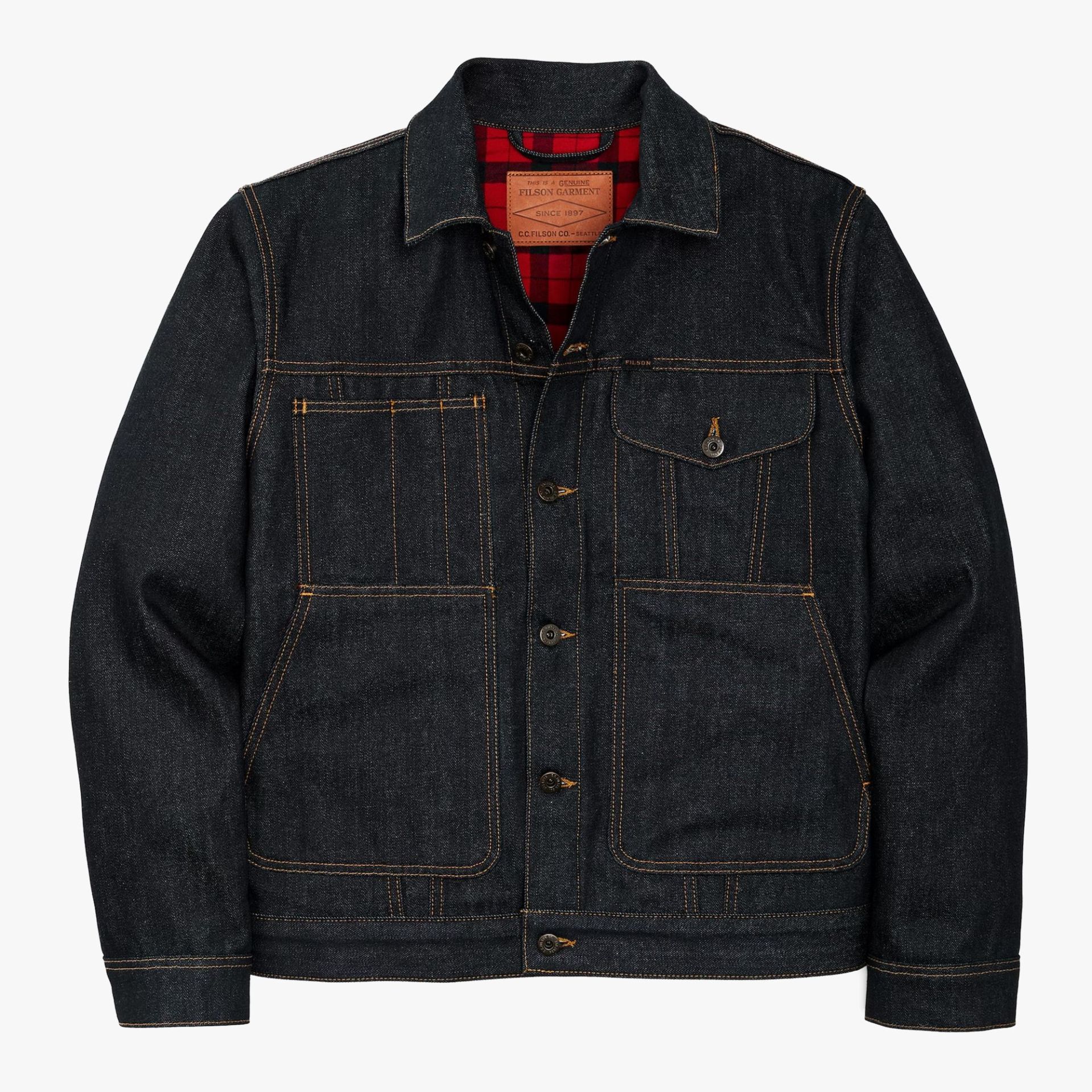 Lined Denim Short Cruiser Jacket